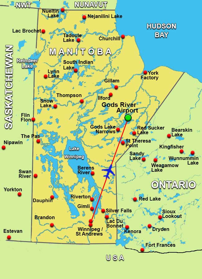 Charter Flights To Gods River Manitoba /Charter Flight Network